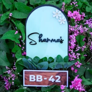 House Name Planter Lavender & Maroon And Aqua Green