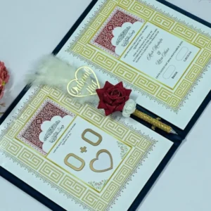 Star Design Nikah Nama Navy Blue - Image 2